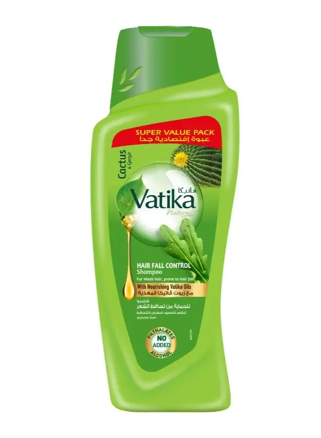 Vatika Naturals Hair Fall Control Shampoo Enriched With Cactus And Gergir For Weak Hair 700ml