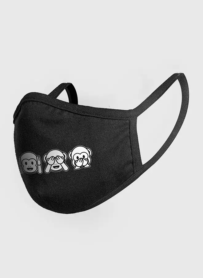 Mister Tee Three Wise Monkeys Graphic Mask Black