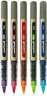 Uni-Ball Eye Ub-157 Fine Liquid Ink Rollerball Pen - Tropical Set - Pack Of 5