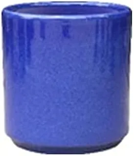 Dubai Garden Centre Great Cylinder Ceramic Planter, Medium, Blue