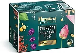 Himalaya Ayurveda Clear Skin Soap Nourishes, Protects and Helps Improve Your Complexion - 125Gms