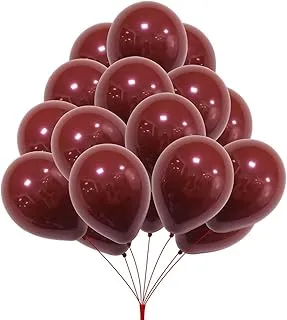 R-Moment 12-Inch Metalic Latex Balloon 40 Pieces Pack Red Balloons For Birthday Party Wedding Anniversary Decorations Color-Coffee, Mb40Cof