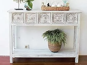 Dubai Garden Centre Marocco Console Table, 115 cm Length, White