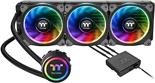 ثيرمال تيك فلو 360 مم ، 16.8 مليون لون تم تمكينه (Tt RGB Plus / Alexa / Razer Chroma) ، AMD (Am4) / Intel (Lga 2066/1200) ، مبرد سائل Aio Cpu Cl-W158-Pl12Sw-A