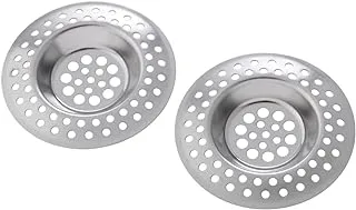 WENKO Stainless Steel Drain Sieve, Multi-Colour, One Size, 2 Pieces