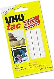 Uhu Patafix, Removable And REUsable Adhesive Pads, Repositionable Precut Tack, 80 White