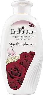 Enchanteur Rose Oud Amour Shower Gel, Shower Experience With Fine Floral Fragrance, 250 ml