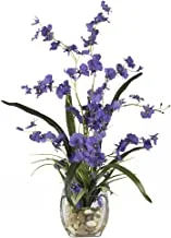 Nearly Natural 1119-Pp 19In. Dancing Lady Orchid Liquid Illusion Silk Flower Arrangement,Purple, One size