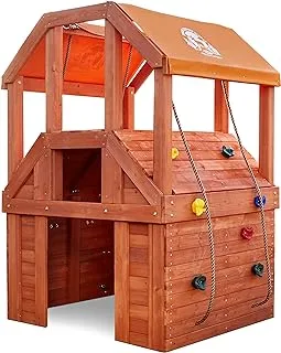 Little Tikes Real Wood Adventures Climb House المرح في الفناء الخلفي للأطفال من سن 3 إلى 10 سنوات متعدد الألوان