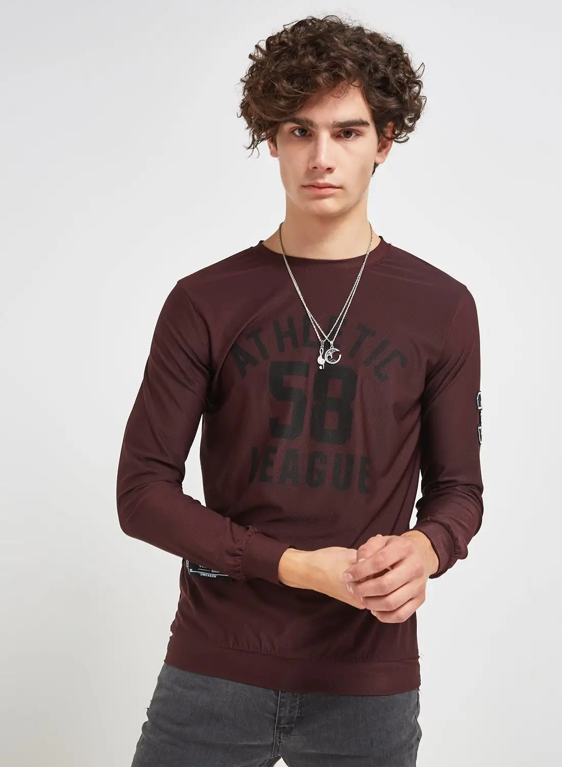 Generic Long Sleeve Sweatshirt Brown