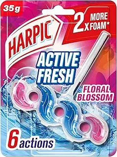 Harpic Active Fresh Toilet Cleaner Rim Block, Floral Blossom, 35 g