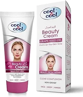 Cool & Cool Beauty Cream for Woman for All Skin Types | Grape Seed Oil for Even Skin Tone, Non Greasy, 50ml