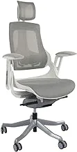 Mahmayi Robotto 609 - Back Office Chair - Made Up Of Mesh, Ergonomic Office Chair - Traditional In Style and Adjustable Backrest - High Back (White)