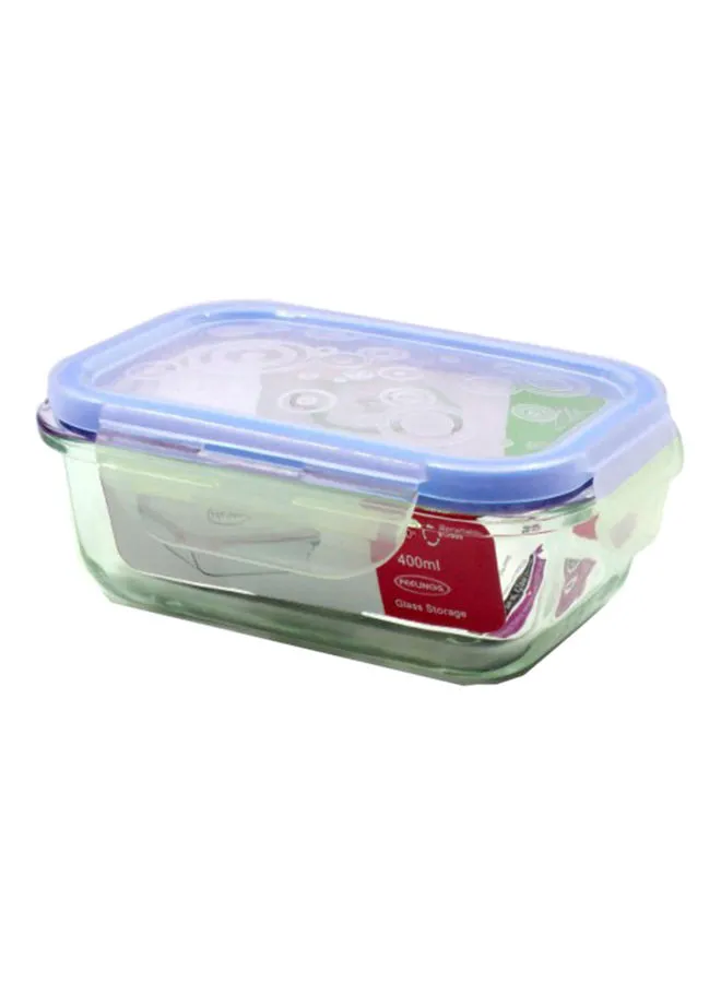 Feelings Microwave Glass Storage With Lid Blue 400ml