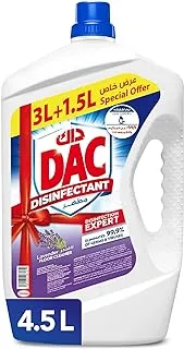 Dac Disinfectant Lavender Floor Cleaner 4.5 Liters. Kills 99.9% Of Germs & Bacteria