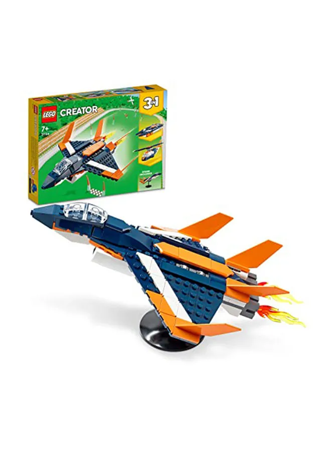 LEGO 6371106 LEGO 31126 Creator Supersonic Jet Building Toy Set (215 Pieces)  LEGO 7+ Years