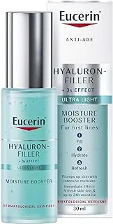 Eucerin Hyaluron Filler Anti-Aging Moisture Booster Face Gel Moisturizer with Hyaluronic Acid and Glycerin, Lightweight Formula, Plumps up Fine Lines, Immediate Hydration For All Skin Types, 30ml