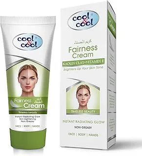 Cool & Cool Fairness Cream for Woman & All Skin Types | Kaolin Clay & Vitamin E, Non Greasy, 50ml