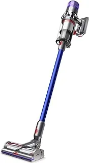 تشتمل مكنسة Dyson V11 Absolute الكهربائية اللاسلكية على بطارية بنقرة واحدة باللون الأزرق ، V11Absolute