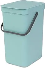 Brabantia Sort & Go Recycling Trash Bin, Mint, 12L, 109744