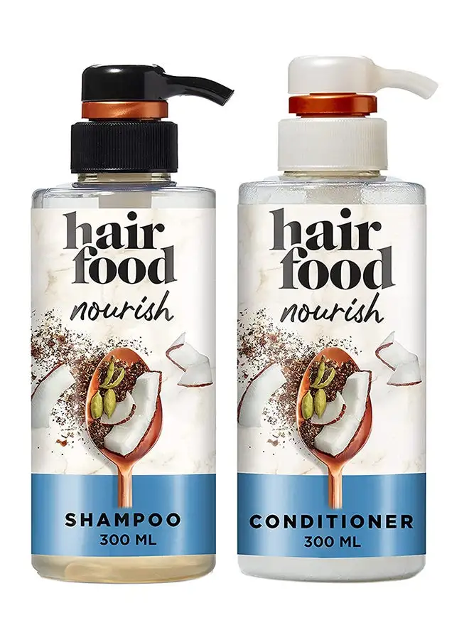 Hair Food Sulfate Free Nourishing Shampoo And Conditioner With Coconut Milk And Chai Spice 300ml Pack of 2