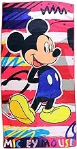 Disney Mickey Microfibre Kids Beach Bath Towel 55 X110 cm, Multi, TRHA1922, Meduim (70 Cm x 140 Cm)