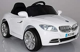 Dorsa Kids Electric Bmw Style Coupe Ride On Car With Rc, Music And Lights White, 2188Twhite1