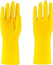 Cleano Household Latex Glove, Gloves, Rubber Dishwashing Extra Thickness, Long Sleeves, Kitchen Cleaning, Working, Painting, Gardening, Pet Care, Large