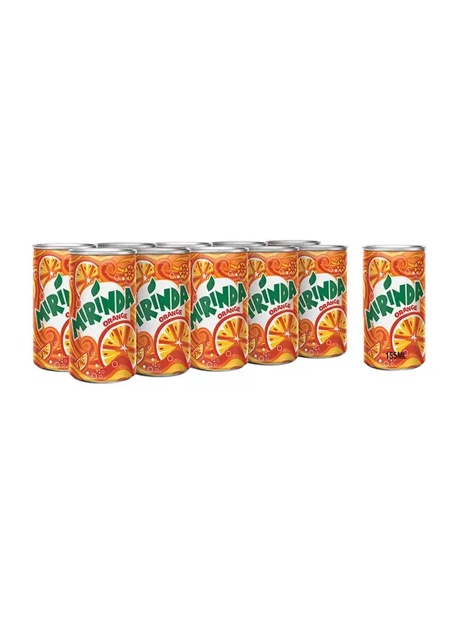 Mirinda Carbonated Soft Drink Mini Cans Orange 155ml Pack of 10 