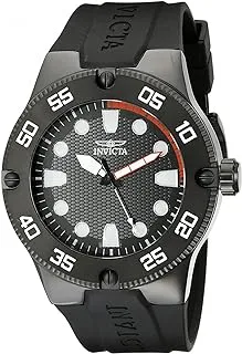 Invicta Men's Pro Diver Quartz Watch with a Silicone Band, Black (Model: 18026)