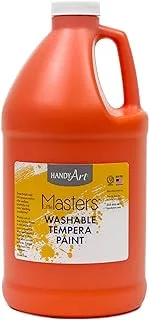 Handy Art Little Masters Washable Tempera Paint, 64 Fl Oz (Pack of 1), Orange