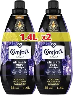 COMFORT Concentrated Fabric Softener, Elegant Gardenia, for long-lasting fragrance, 2 x 1.4L