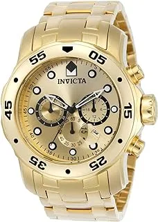 Invicta Men's 0073 Pro Diver Collection Chronograph 18K Gold Plated Watch With Link Bracelet