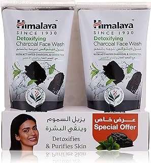 Himalaya Detoxifying Charcoal Face Wash help remove dirt & purify the skin, leaving refreshed -150ml Twin Pack| No.1 Face Wash Brand in UAE