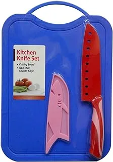 Knife With Chopping Board, Assorted Colors, Kn- 9305