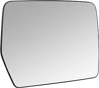 Fit System 30194 Passenger Side Heated Mirror Glass w/Backing Plate, Ford F150, Lincoln Mark LT, 6 13/16