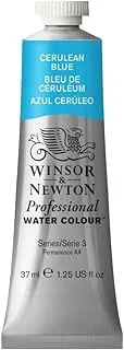 Winsor & Newton Professional Watercolor, 37ml (1.25-oz) Tube, Cerulean Blue