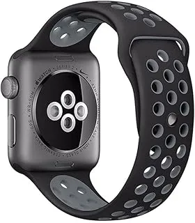 Siicone Strap For Apple Watch 42 mm Black/Grey N16610829A