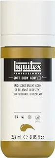 Liquitex Acrylic Paint,Iridescent Bright Gold,8 Fl Oz (Pack of 1),1923234