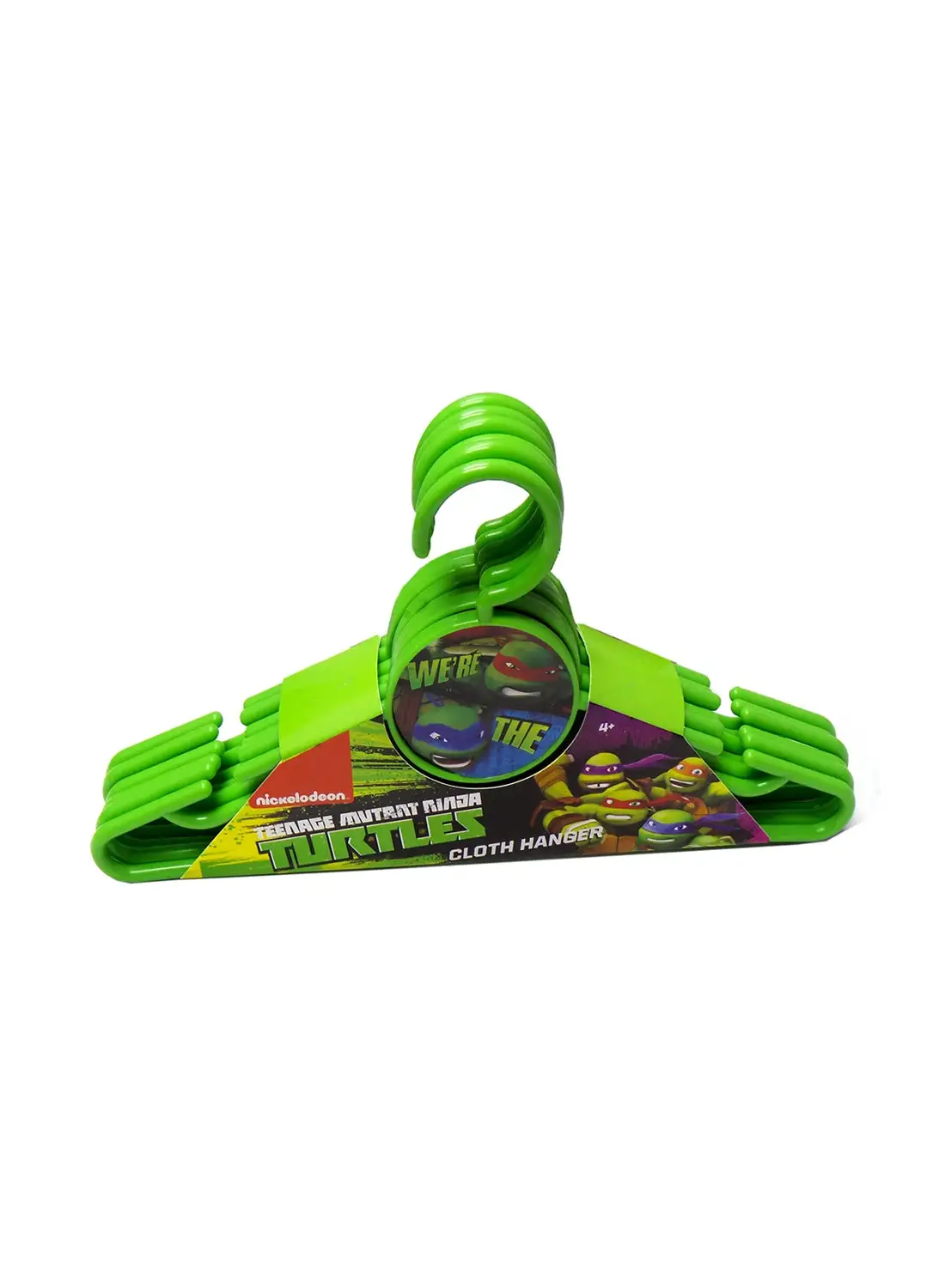 nickelodeon 6-Piece Round Teenage Mutant Ninja Turtles Cloth Hanger Set Green 33x4x18.5cm