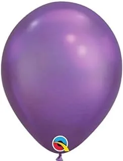 Qualatex Plain Chrome Latex Balloons 25-Pieces, 11-inch Size, Purple