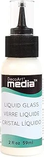 DecoArt Media Transparent 3.5 x 3.5 x 12.5 cm Paint Finishes Liquid Glass, DMM14-30