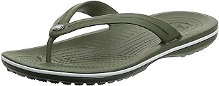 Crocs Unisex Crocband Flip Flops, Color: Black/White, Size: 41/42 EU