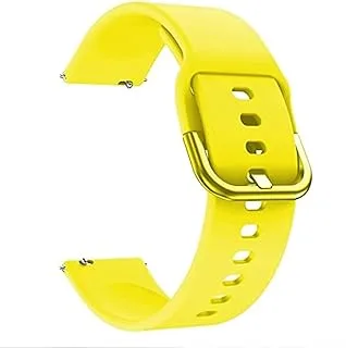 Warable Devices Accessories - Silicone Wrist Strap For Amázfít GTR 2 2e 47MM 42MM Watch Band For Amázfít Pace Stratos 3 2S GTS Bip U 22/20mm Bracelet (Yellow 20mm Universal)