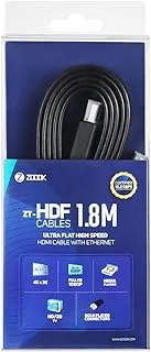 ZT-HDF1.8M - كابل HDMI فائق السرعة عالي السرعة مزود بموصلات إيثرنت ومطلية بالذهب (1.8 متر)