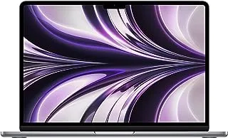 Apple 2022 MacBook Air laptop with M2 chip: 13.6-inch Liquid Retina display, 8GB RAM, 512GB SSD storage, 1080p FaceTime HD camera. Works with iPhone and iPad; Space Grey; Arabic/English