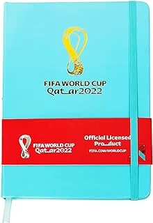 FIFA 2022 Emblem A5 Notebook with Elastic Band, PU Leather Official-T