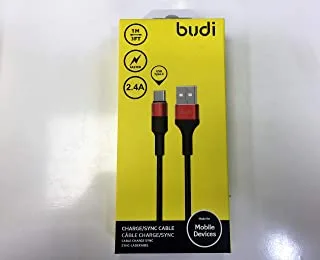 Budi Charge/Sync Cable Type-C 1M M8J162T-BLK