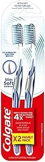 Colgate Slim Soft Advance Multipack Toothbrush - 2Pk + Colgate Toothbrush Slim Soft Charcoal Xs 2 Pack Value Pack