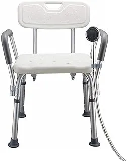 COOLBABY Shower Sliding Stool With Armrests Height-adjustable Shower Stool Bath Chair Medical Shower Seat Bathtub Shower Chairsuitable For Patients Elderly Children Disabled People (Excluding Nozzles)